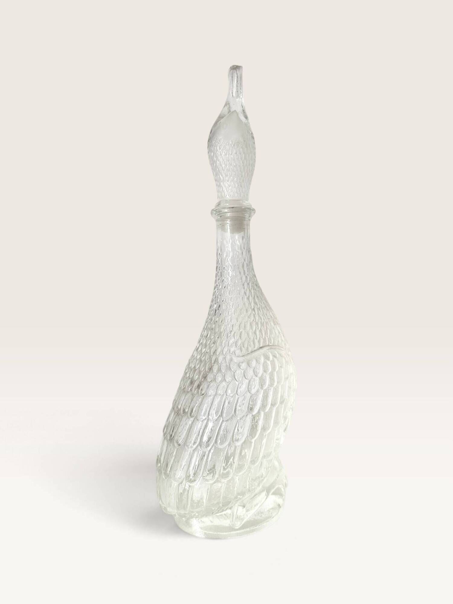 Moulded glass duck carafe