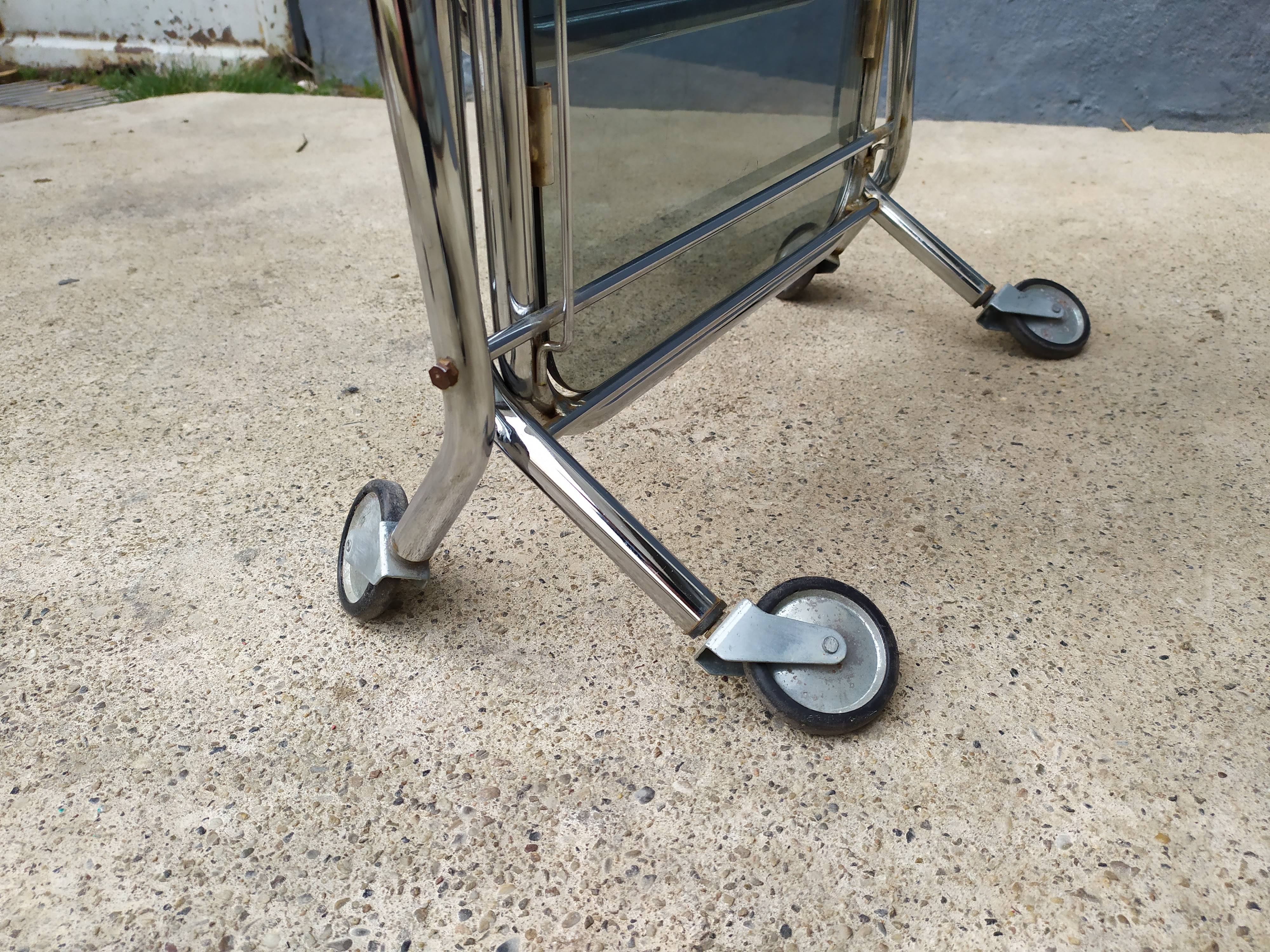Vintage chrome bar cart
