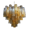 Lustre en verre de murano ambre et fume' « tronchi » d60 par simoeng