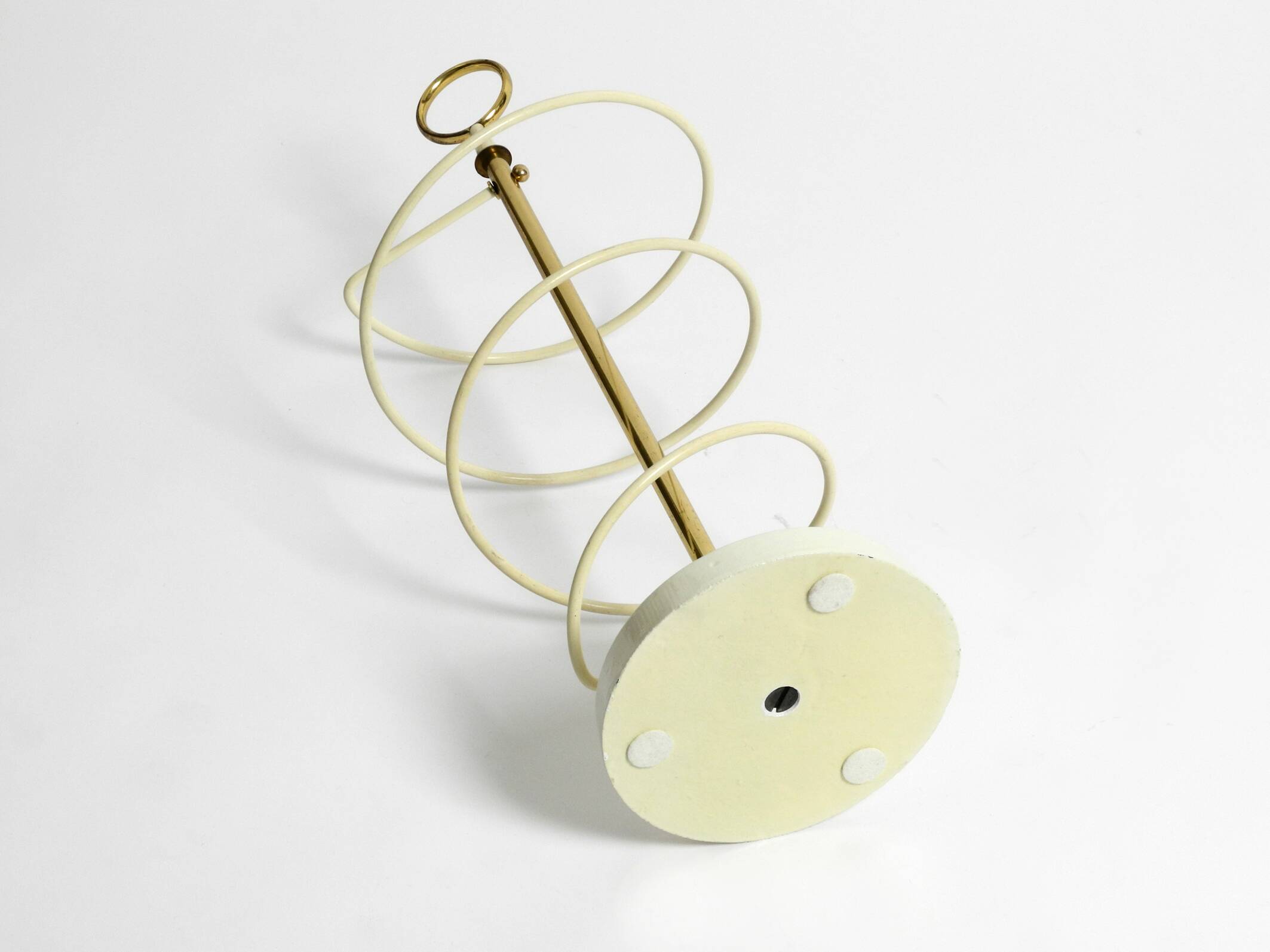 Extraordinary rare Mid Century Modern umbrella stand in string helix design