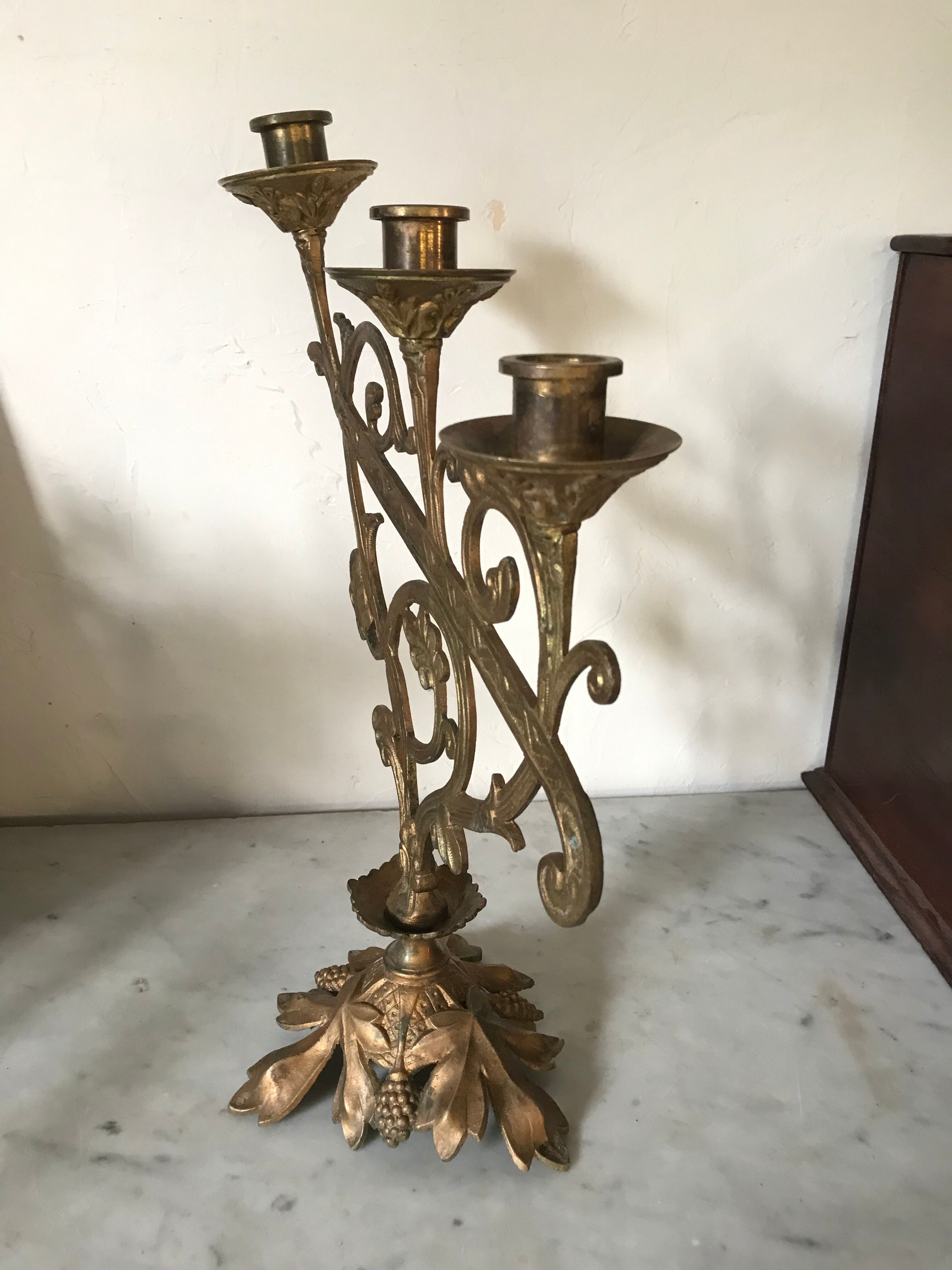 Old golden candlestick