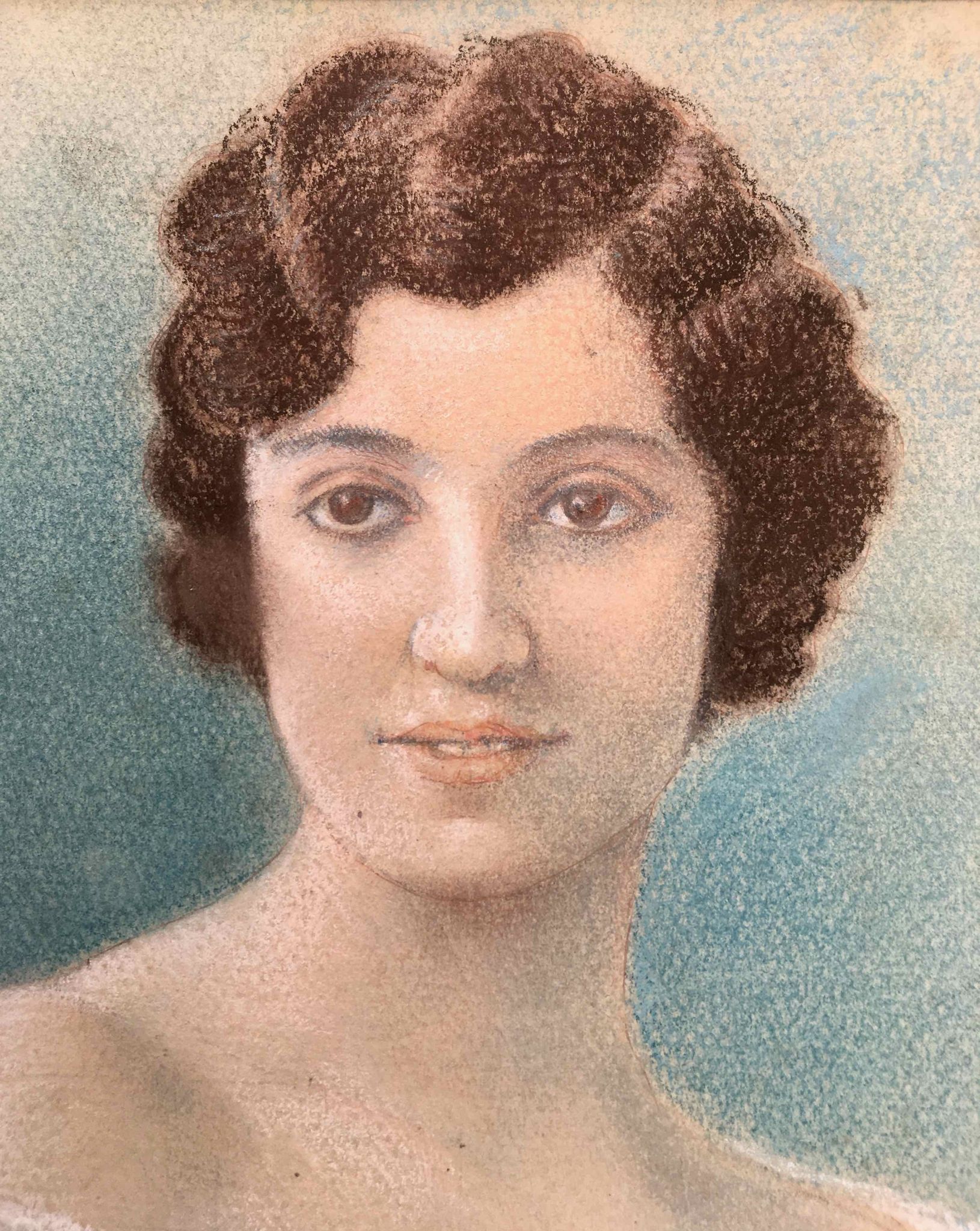 Portrait hommage de 1942 au pastel