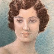 Portrait hommage de 1942 au pastel