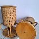 Paire de lampes de chevet bambou