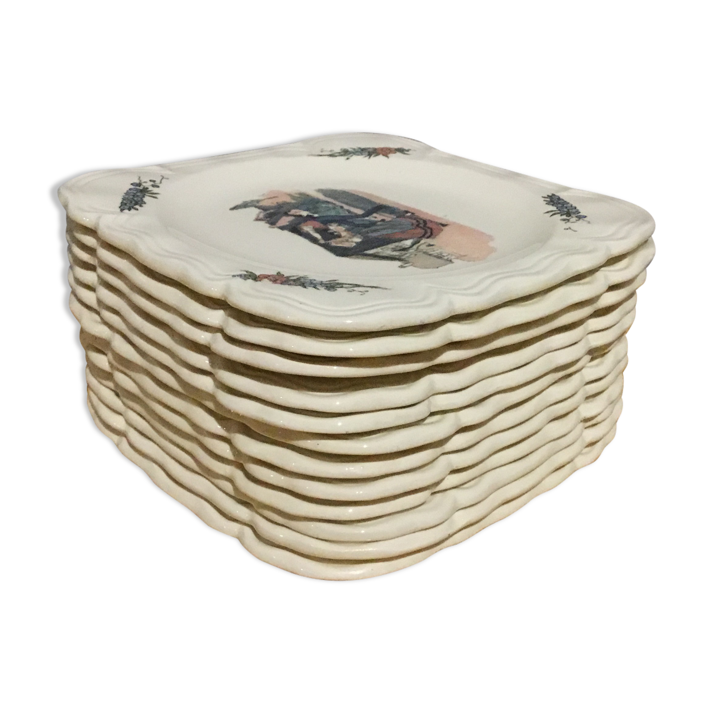 Square plates Obernai Sarreguemines