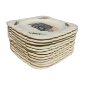 Square plates Obernai Sarreguemines