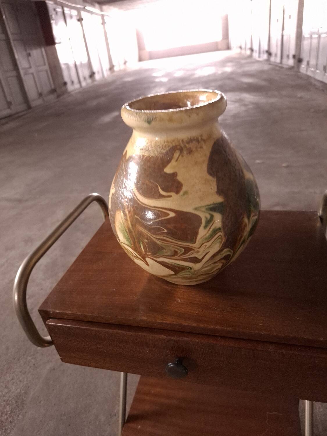 Southwest grease pot, jasper