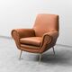 Poltrona in ecopelle gigi radice minotti anni ’50 vintage modernariato