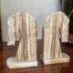 Pair of onyx bookends 19cm