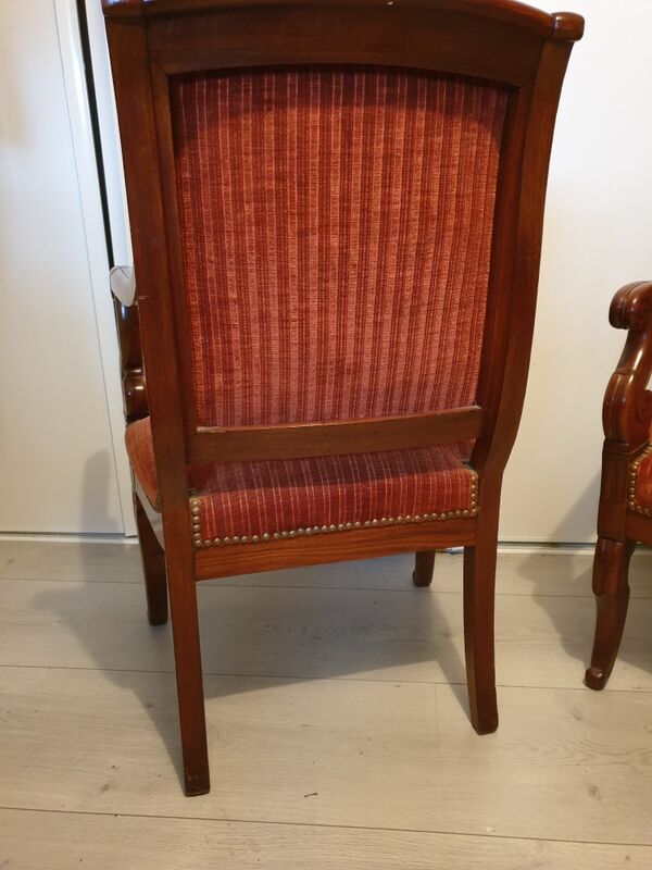 Paire de fauteuils en acajou époque Restauration 1820-1830