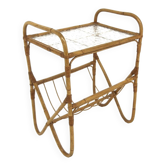 Table d'appoint scandinave en rotin, Suède, 1960