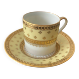 Mocha cup + saucer from the Royal Factory of Limoges