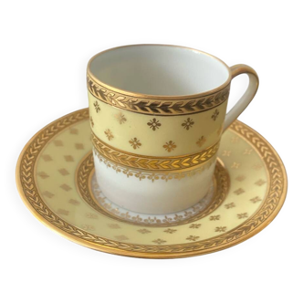 Mocha cup + saucer from the Royal Factory of Limoges