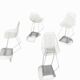 Lot De 4 Chaises "bikini" De Charles & Ray Eames Pour Herman Miller