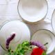 4 porcelain dessert plates collection ''Juan'' Sarreguemine Digoin 1950