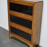 German Oak Bookcase with Folding Doors In Style of Globe Wernicke, ca 1930s