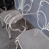 Pair of solid iron garden armchairs ep 1950