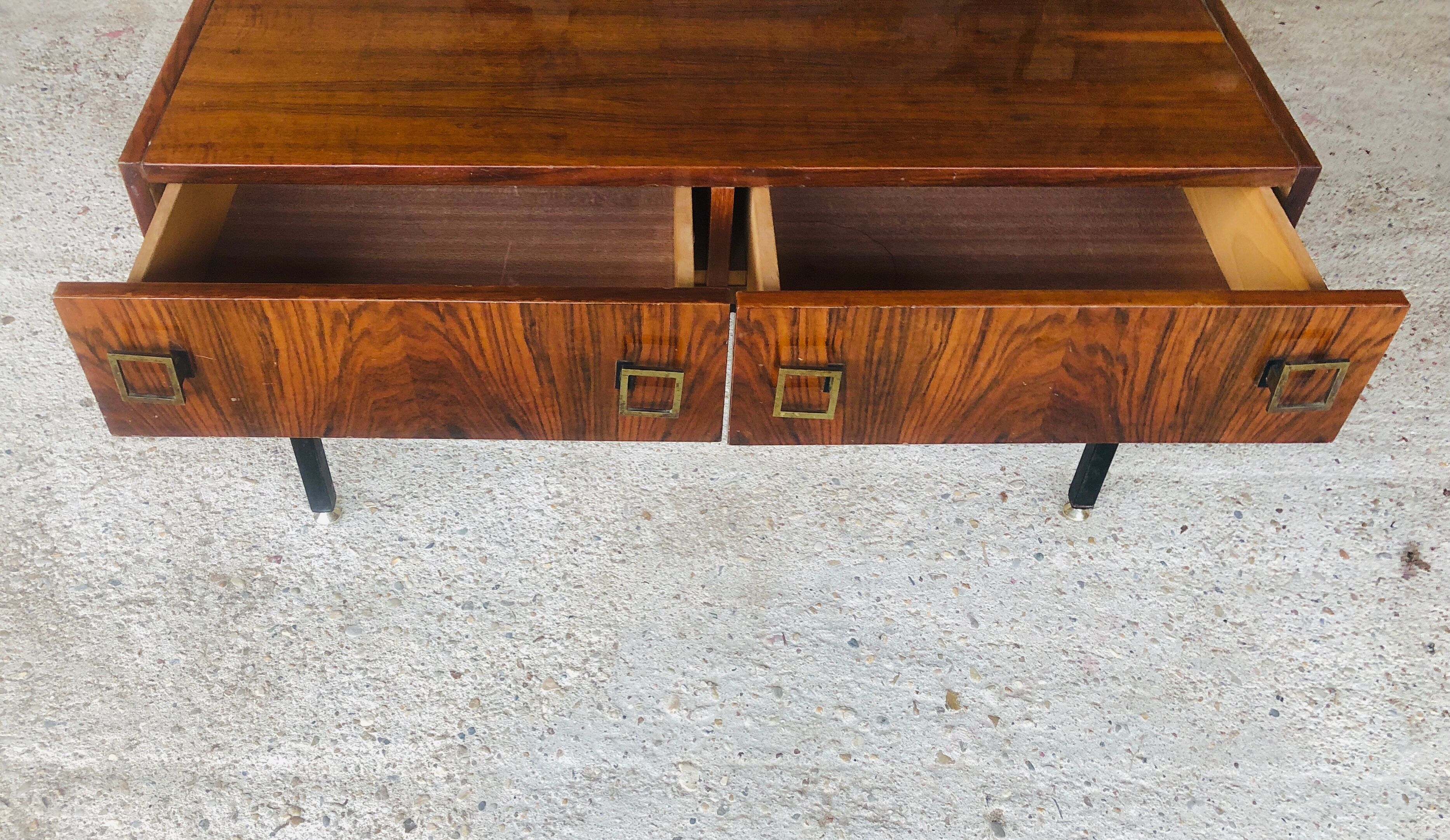 Console / Coiffeuse vintage en palissandre de Rio années 70