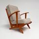 Wooden Midcentury armchairs with spindles from the 1960s