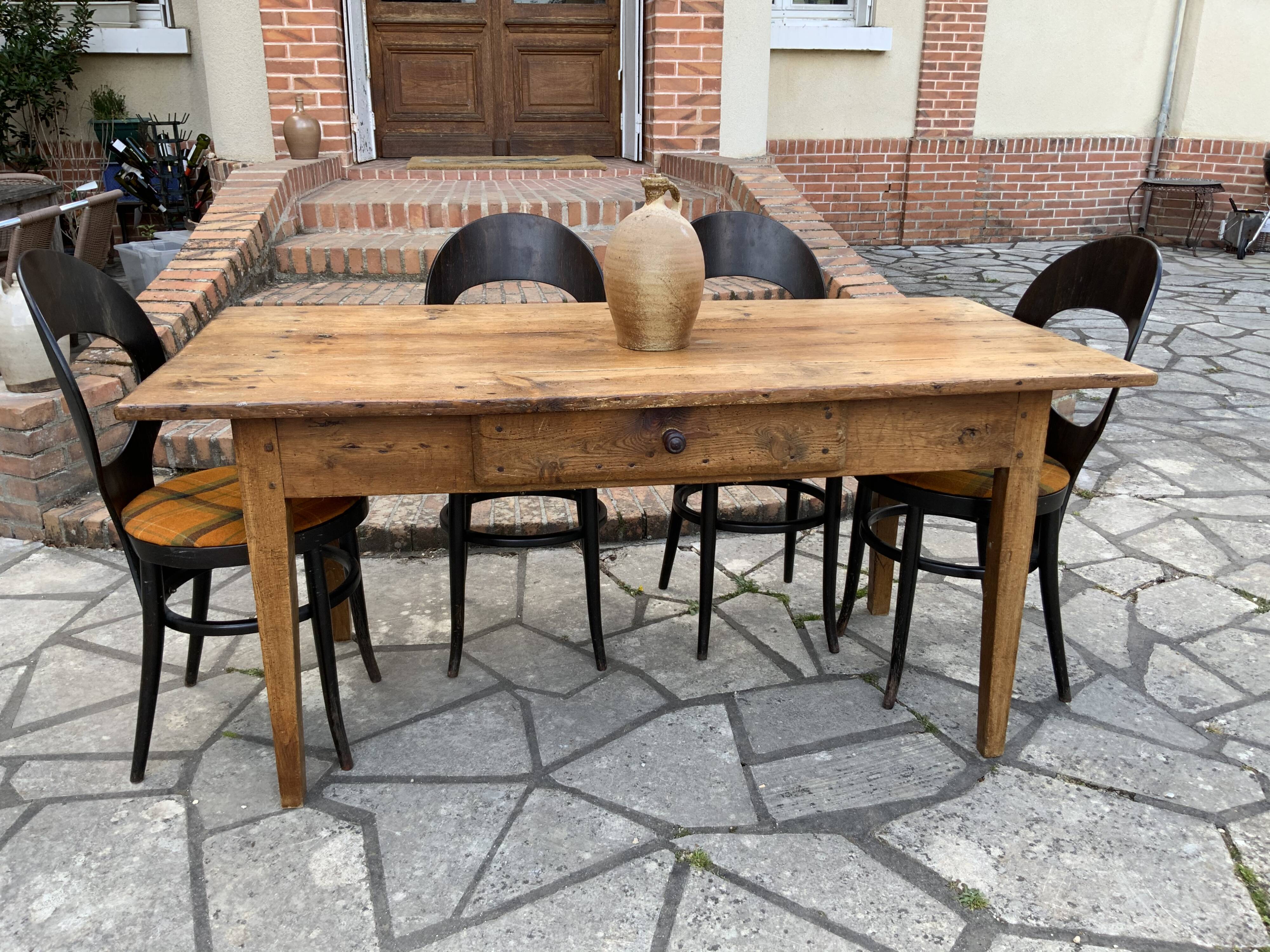 Old oak farm table 153cm