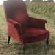 Bordeaux velvet english armchair