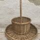 Panier ancien picnic et porte bouteille en rotin