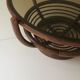 Round coffee table in bamboo, rattan, manou, Italy 1970