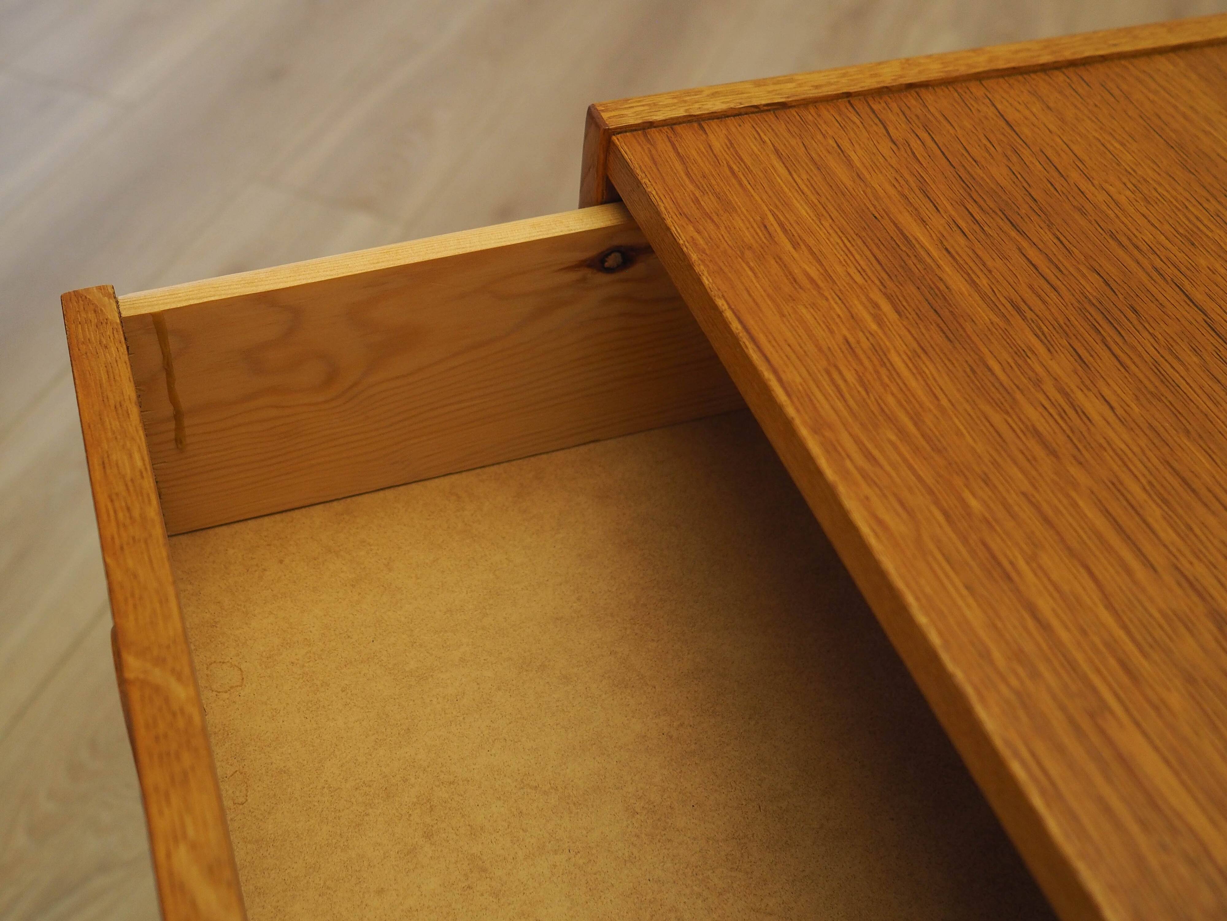 Ash chest of drawers 1970s with distinctive handles, Denmark