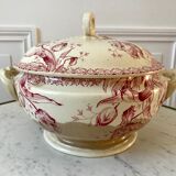 Soup pot Terre de Fer Gien model "July" late nineteenth