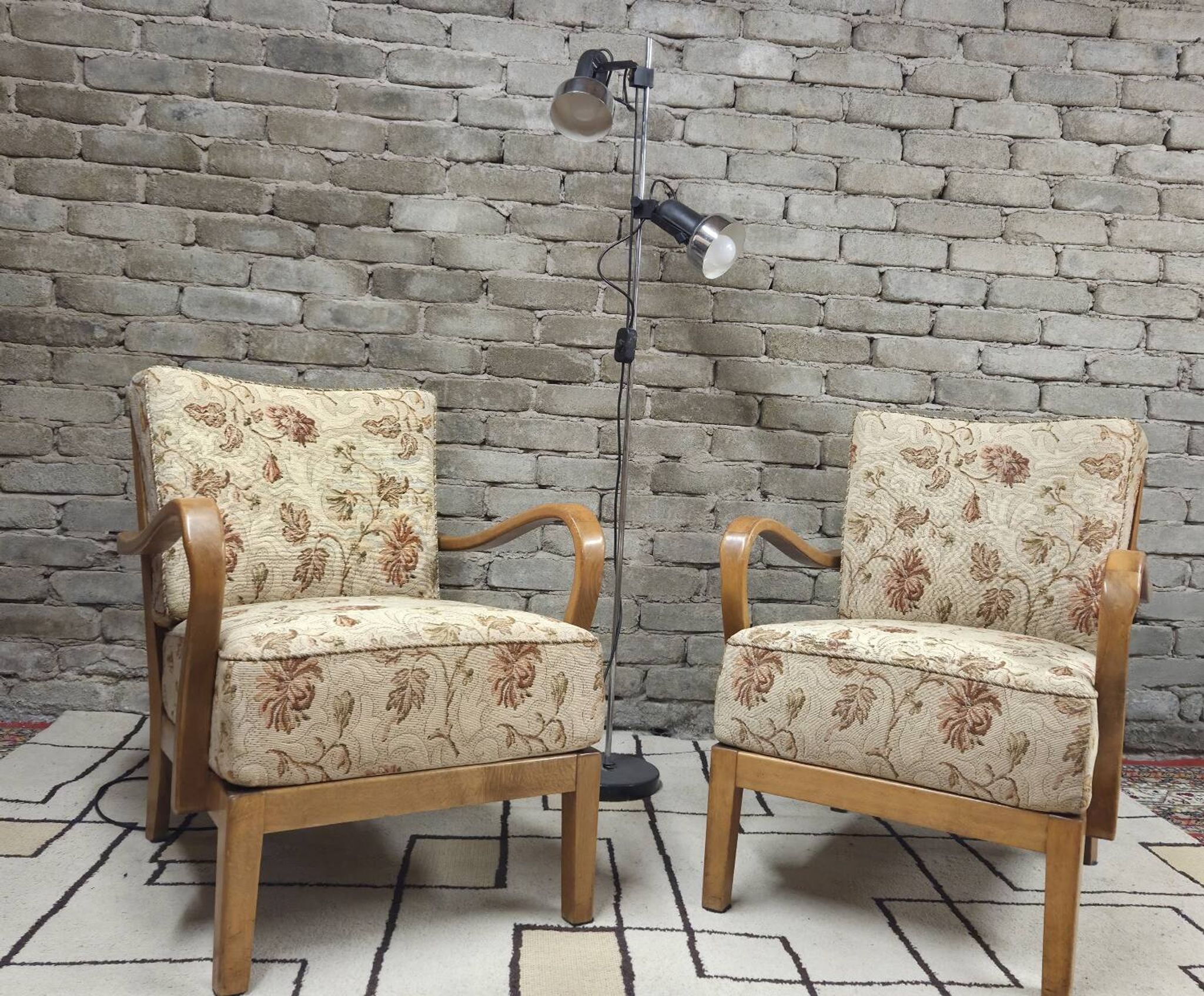 Pair of vintage Scandinavian armchairs from the 60s-70s.