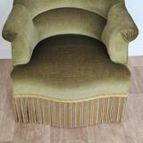 Pair of velvet toad armchairs