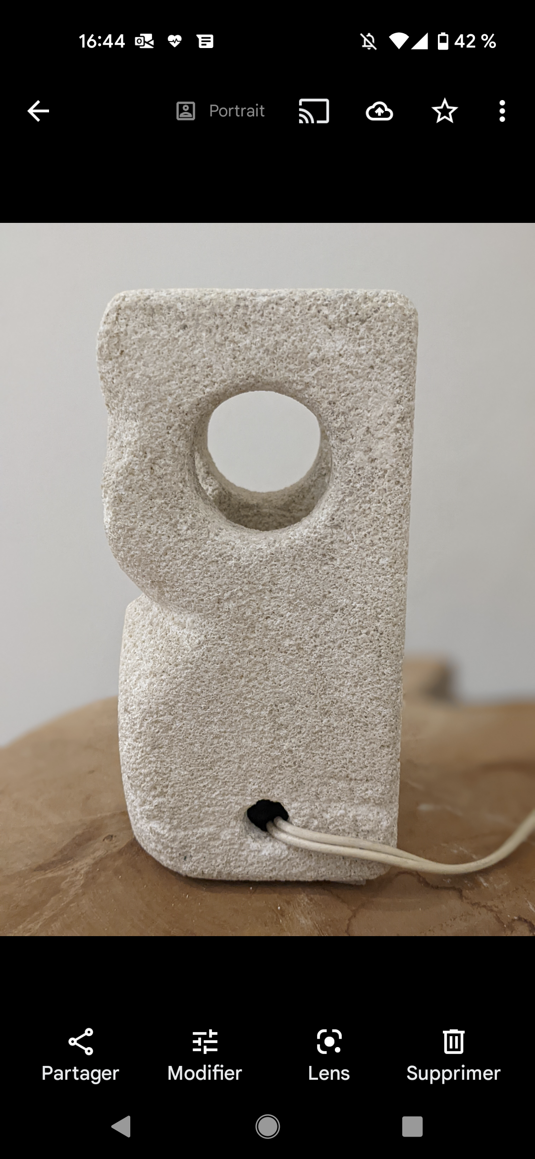Albert Tormos lamp carved stone vintage owl owl