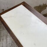 Oak console with white marble top 1970