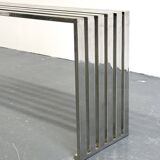 Eichholtz Carlisle console in polished stainless steel