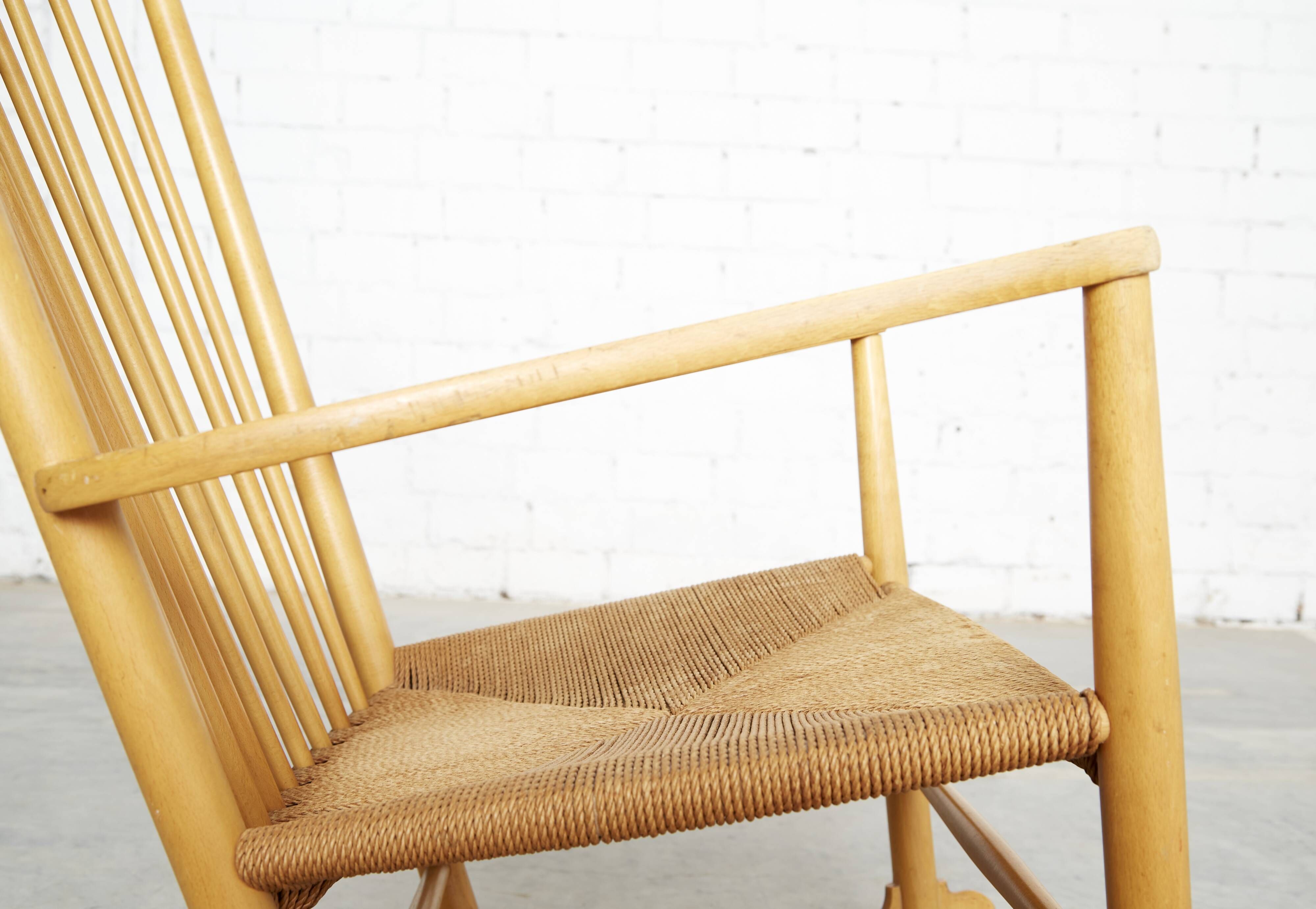 Vintage J16 Rocking Chair by Hans J. Wegner for FDB Møbler, 1960s