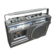 Old radio cassette recorder portable jvc rc - 250l