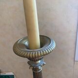 Candelabra candle holder in bronze - church - gothic, mounted in lamp.