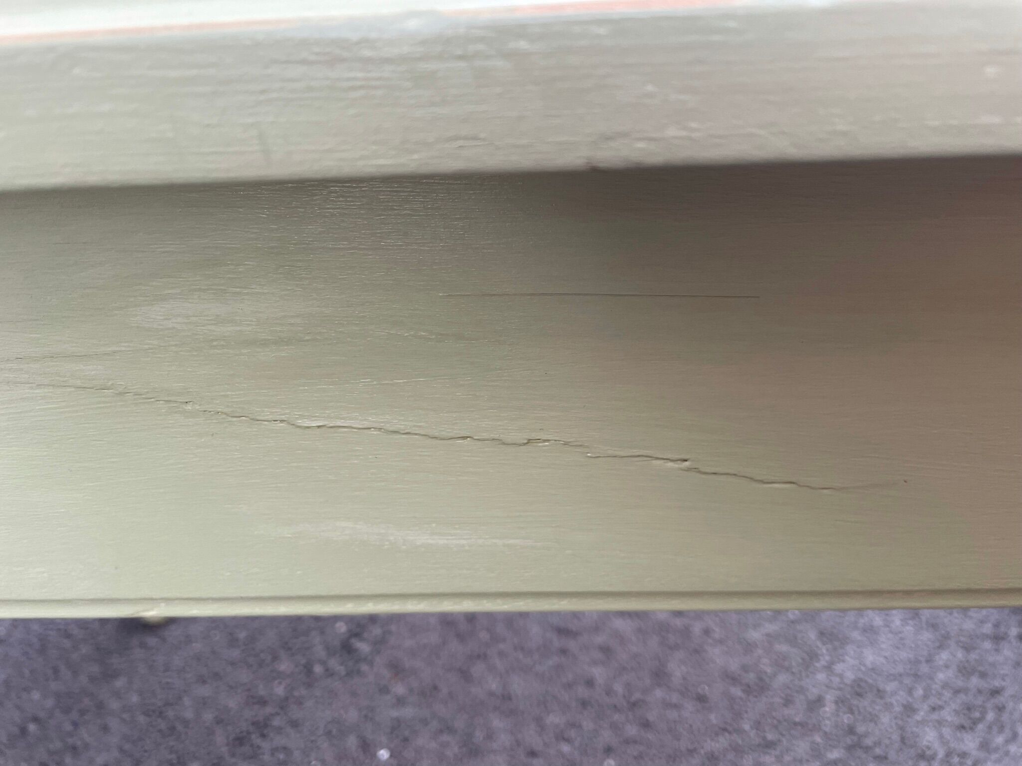 Painted wooden farmhouse table L120