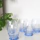 Blue water glasses x5, art deco, delicate, antique, ancient