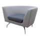 Fauteuil orangebox en tissu gris