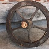 Old wheelbarrow wheel
