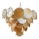 Vintage Murano Chandelier - 57 iridescent golden alabaster glasses
