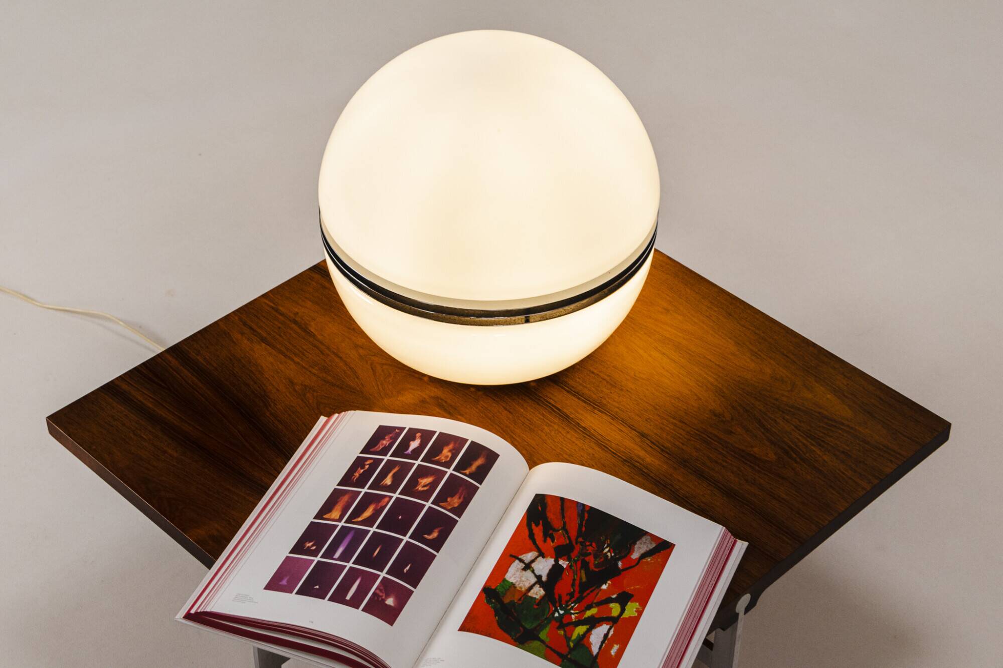 Space Age spherical table lamp by Enrico Tronconi, Italy, 1970s