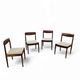 4 Scandinavian teak dining chairs / 1970s