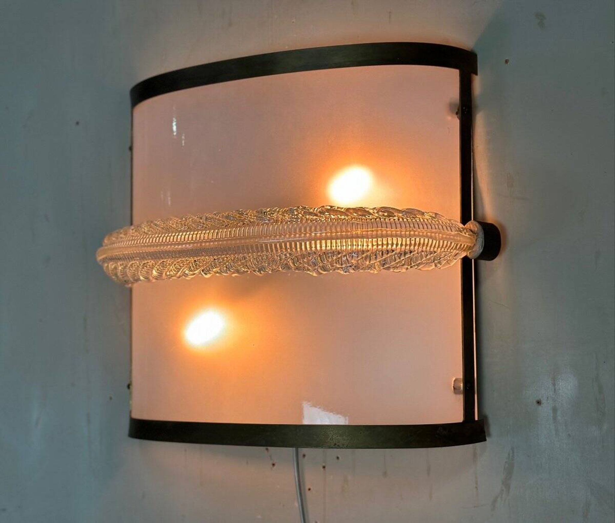 Pair of Venetian wall lights in Murano glass circa 1950