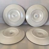 Four old Longchamps oyster plates