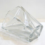 Crystal vase, triangle relief