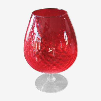 Vase tulipe vintage rouge