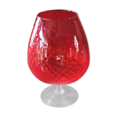 Vase tulipe vintage rouge
