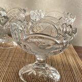7 crystal cups decorated birds